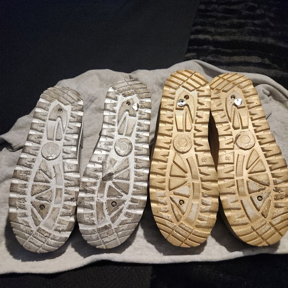 Charlotte Russe Gold And Silver Metallic Platform Boots size 10 - Picture 5 of 7